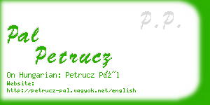 pal petrucz business card